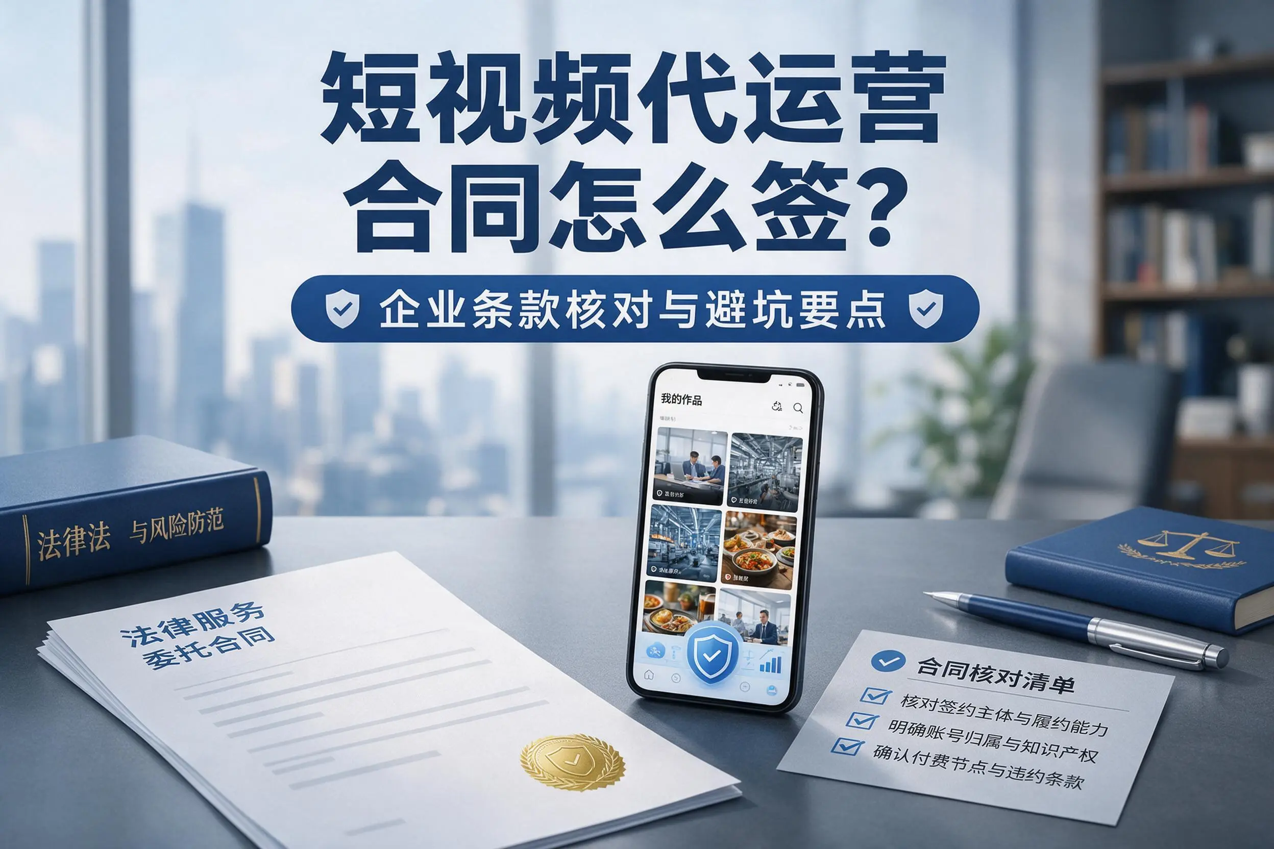 短视频代运营合同怎么签？包头企业条款核对与避坑要点