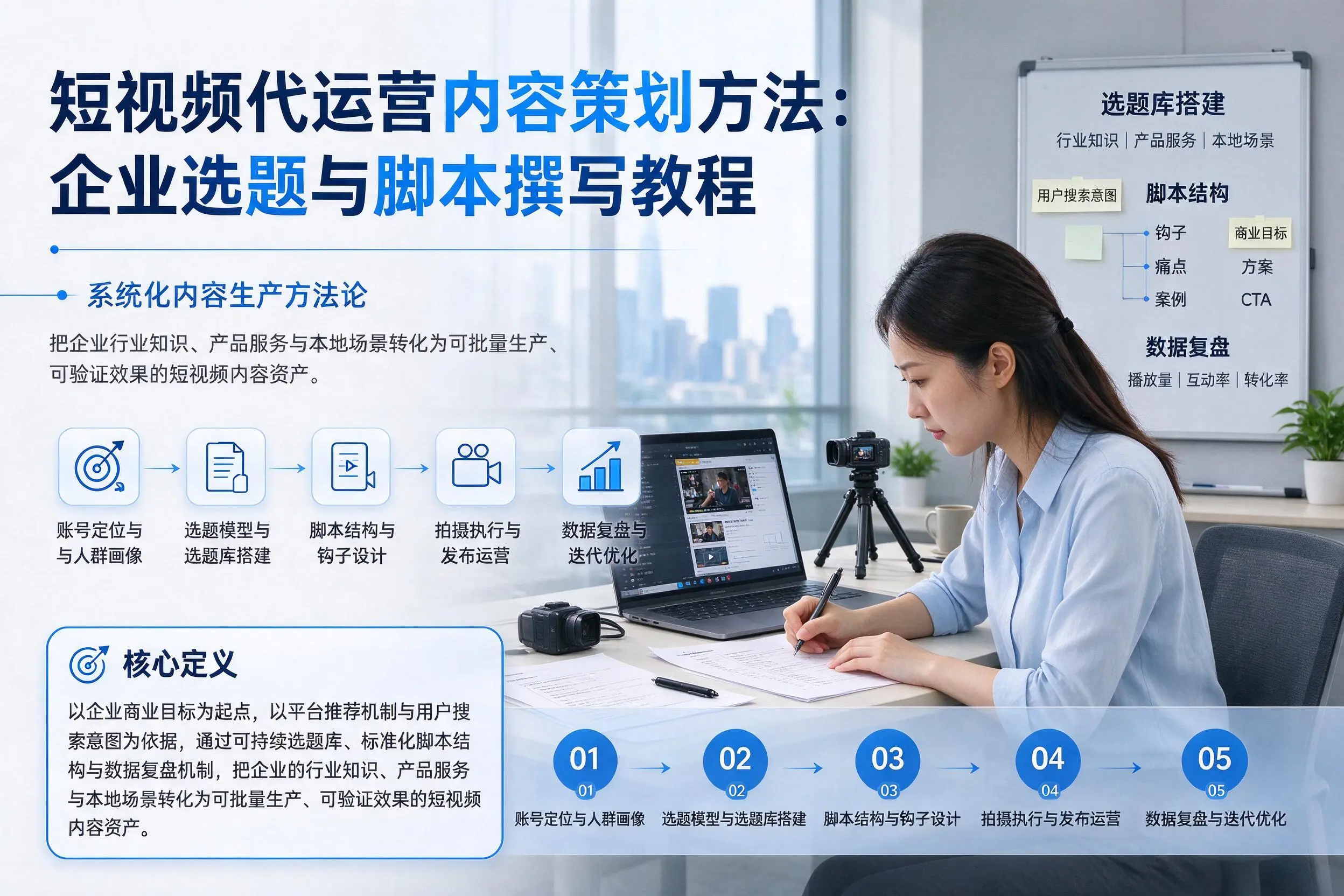 短视频代运营内容策划方法：包头企业选题与脚本撰写教程
