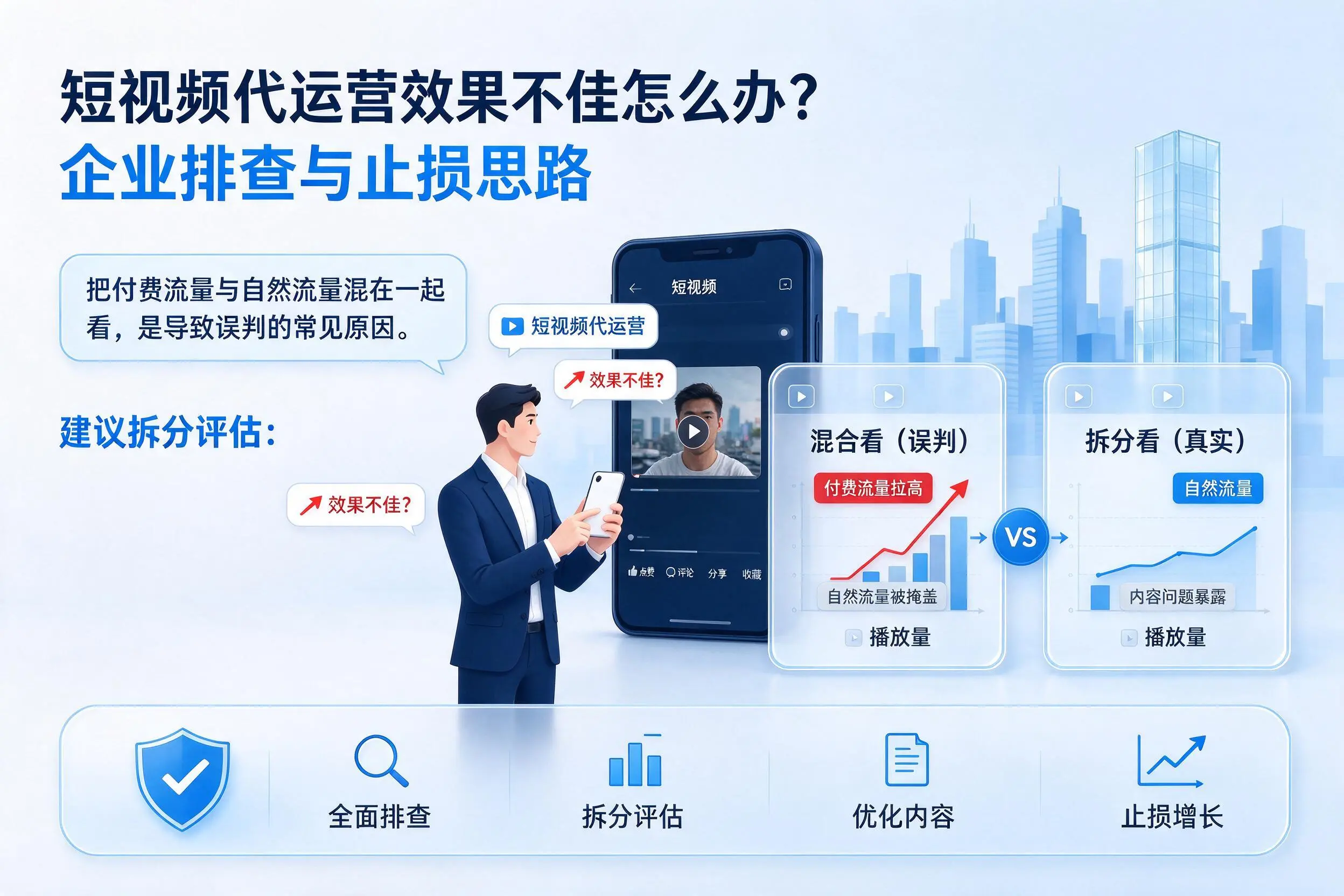 短视频代运营效果不佳怎么办?包头企业排查与止损思路