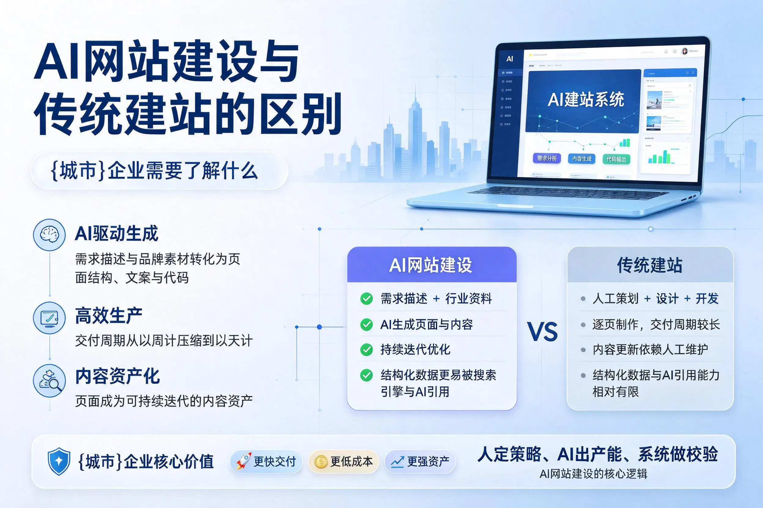 AI网站建设与传统建站的区别，包头企业需要了解什么