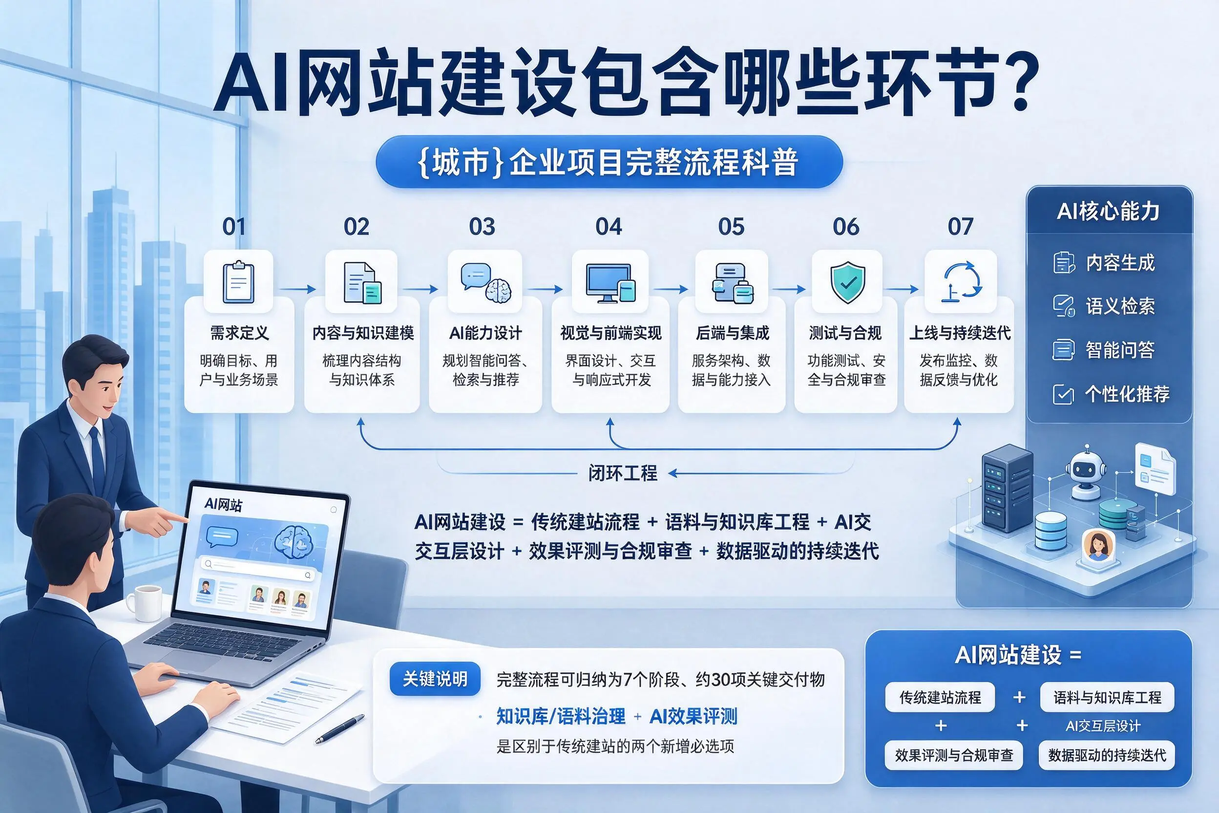 AI网站建设包含哪些环节？包头企业项目完整流程科普