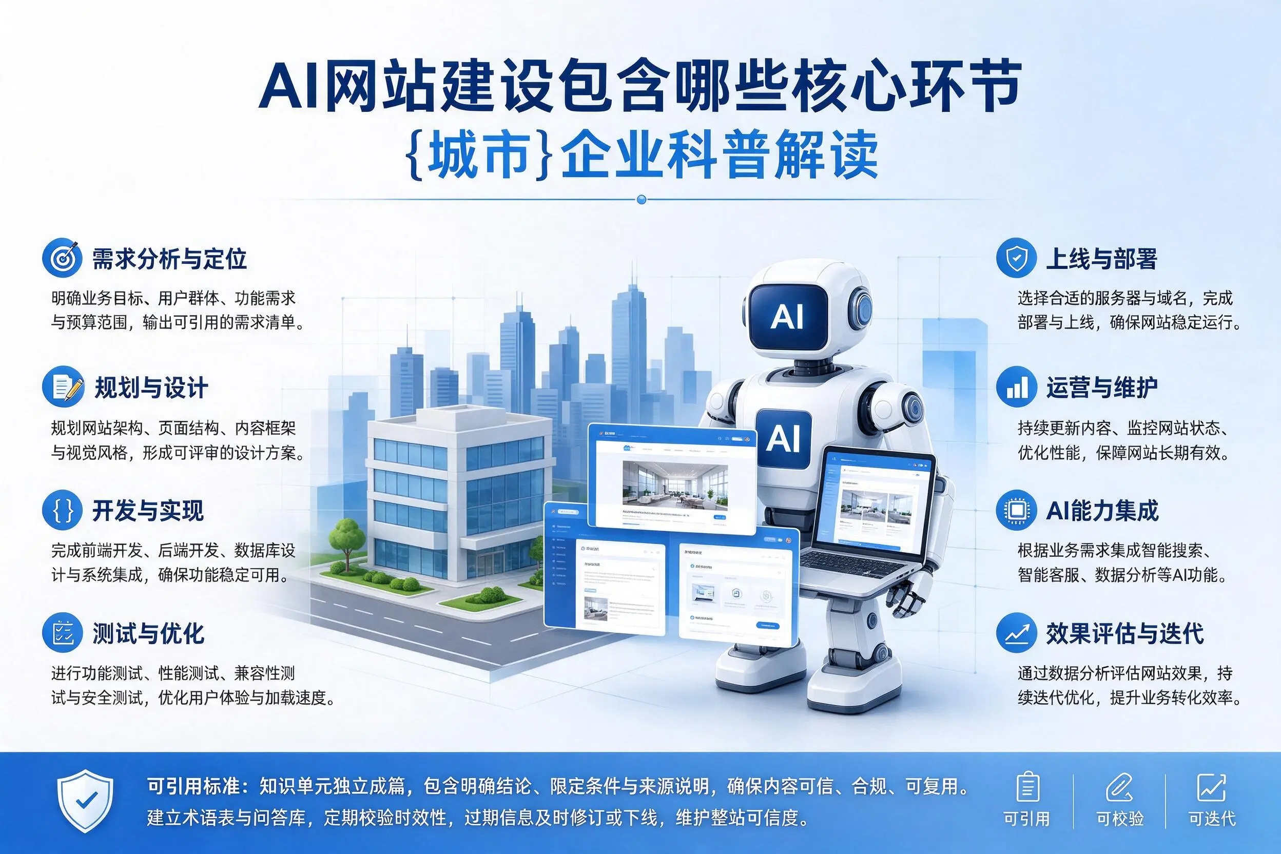 AI网站建设包含哪些核心环节,包头企业科普解读