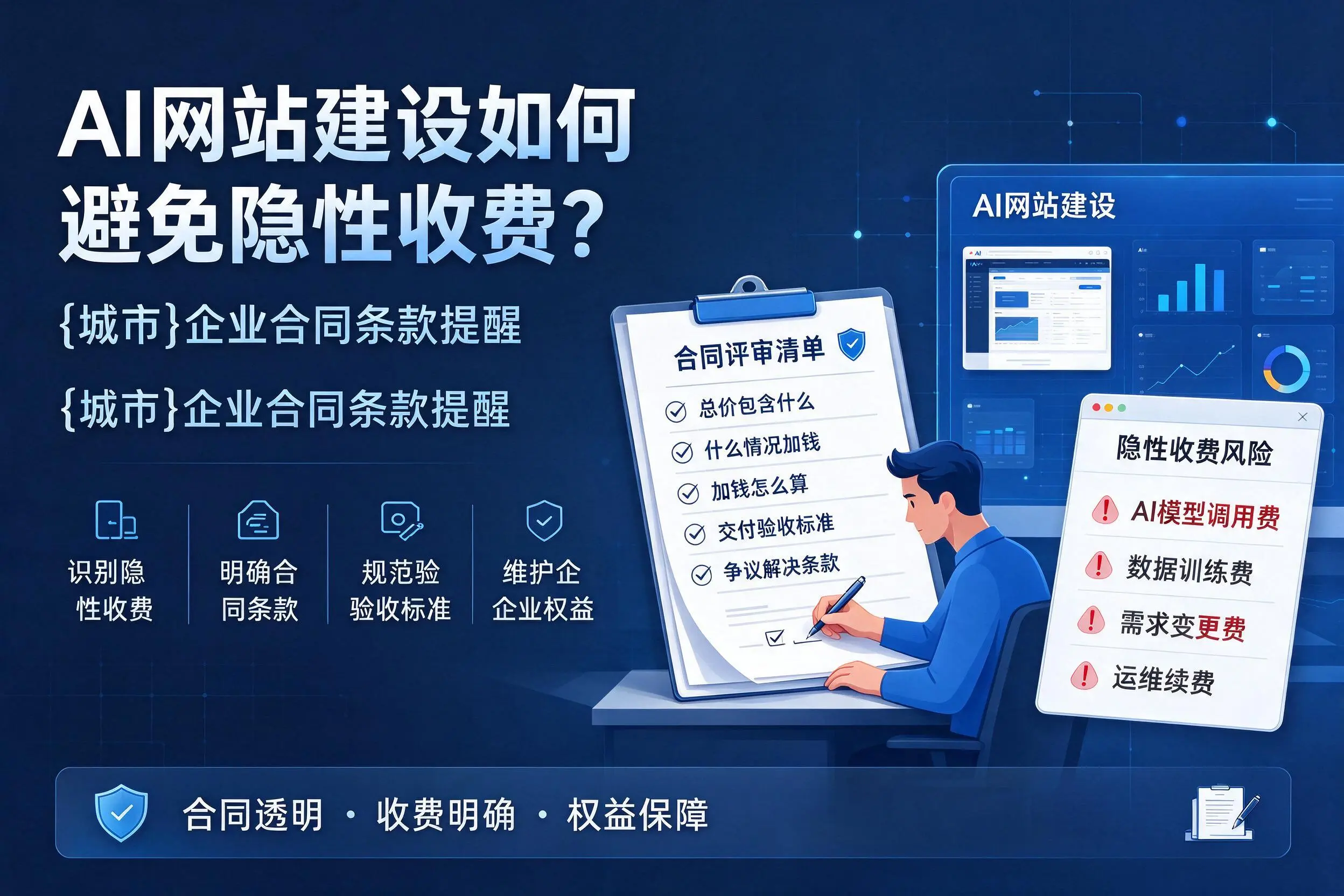 AI网站建设如何避免隐性收费?包头企业合同条款提醒